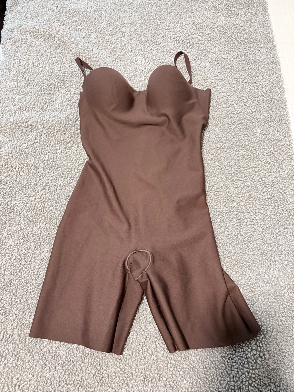 SKIMS Brown Sculpting Bodysuit with Built-In Cups